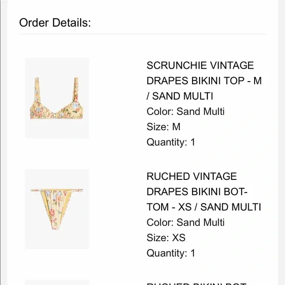 NWT WeWoreWhat Vintage Drape Bikini top - Picture 2 of 6